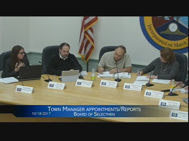 Selectmen's Meeting October 17, 2017
