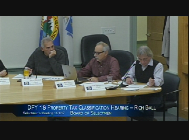 Selectmen's Meeting November 1, 2017