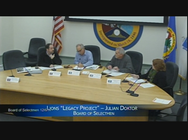 Selectmen's Meeting December 6, 2017