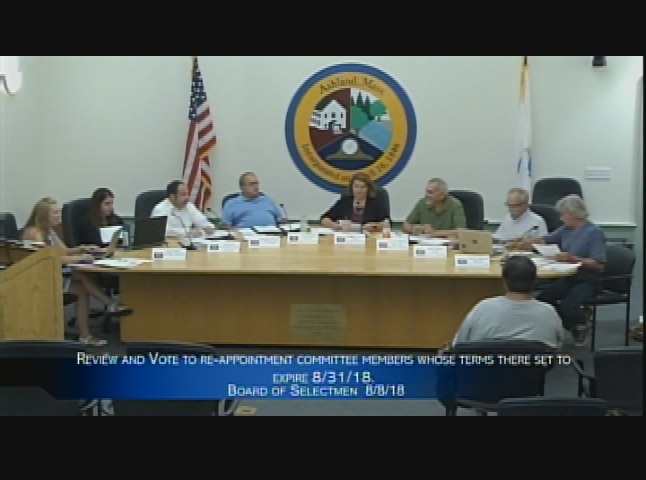 Selectmens Meeting August 9, 2018