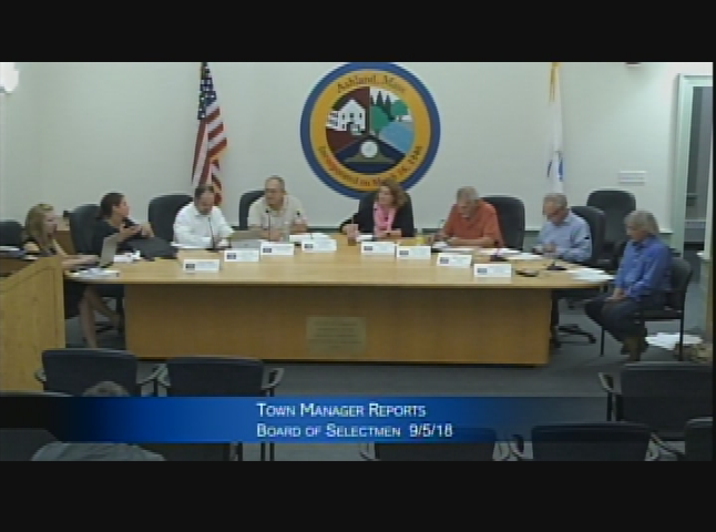 Selectmen's Meeting September 5, 2018